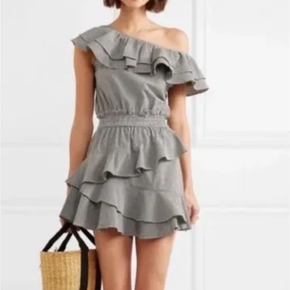 LOVE SHACK FANCY RUFFLE GINGHAM DRESS